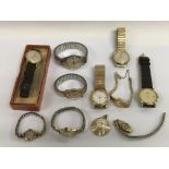 A collection of various wristwatches.