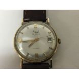 A Gents 9carat gold Avia 25 Jewel Watch not seen w