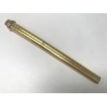 A gold plated Cartier pen (some damage). Serial nu