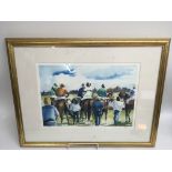 A limited edition horse racing print by Keen, titl