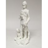 A Michael Sutty white glazed ceramics figure in th