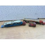 Corgi car transporter and a Shell tanker lorry etc