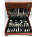 A cased George Butler sliver plated cutlery set, r