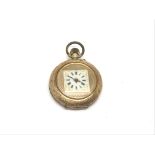 A 14ct gold cased ladies pocket watch, decorated t