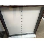 A 10 shelved glass fronted display cabinet, approx