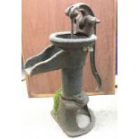 A vintage cast iron pump, approx 47cm tall.