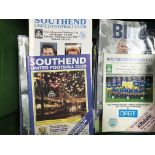 A box containing a collection of Southend United f