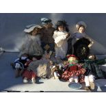 A box of Porcelaine dolls