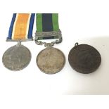 An Indian campaign medal with Afghanistan N.W.F. b