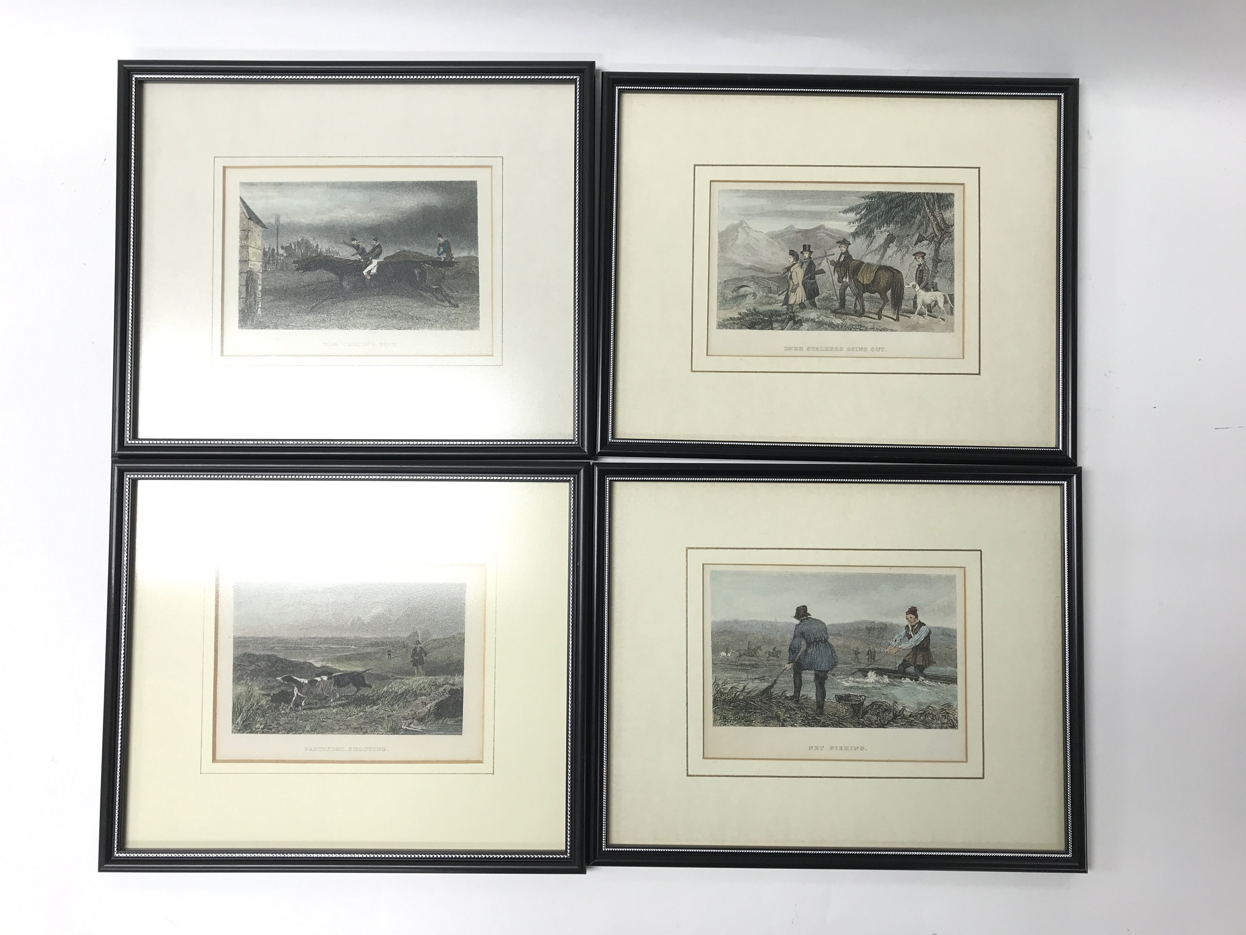 Nine framed vintage prints including a large equin - Image 2 of 3