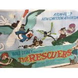 A large original Film poster, Walt Disney Productions, The Rescuers. Printed by Lonsdale &