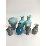 Six Chinese vase including a double vase example h