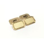 A pair of 9ct gold cuff links, weight approx 4.5 g