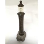 A Cornish Serpentine marble. lighthouse ornament l