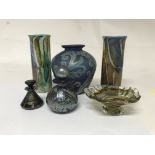 A collection of glass ware Isle of Wight including