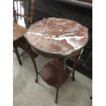 A French style , marble top occasional table with