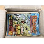 A box of Beano comics from the 1980s , approx 120