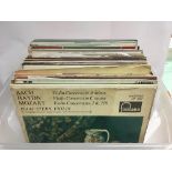 A box of various LPs comprising mainly Classical m