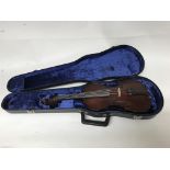 A circa 1900 French 3/4 size violin in full workin