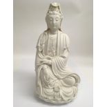 A 20th Chinese blanc-de-chine Parian ware figure o