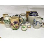A collection of Radford Art Pottery.