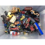 A box of playworn diecast including corgi, Matchbo