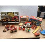 Fisher price vintage toys, including a Safari set,