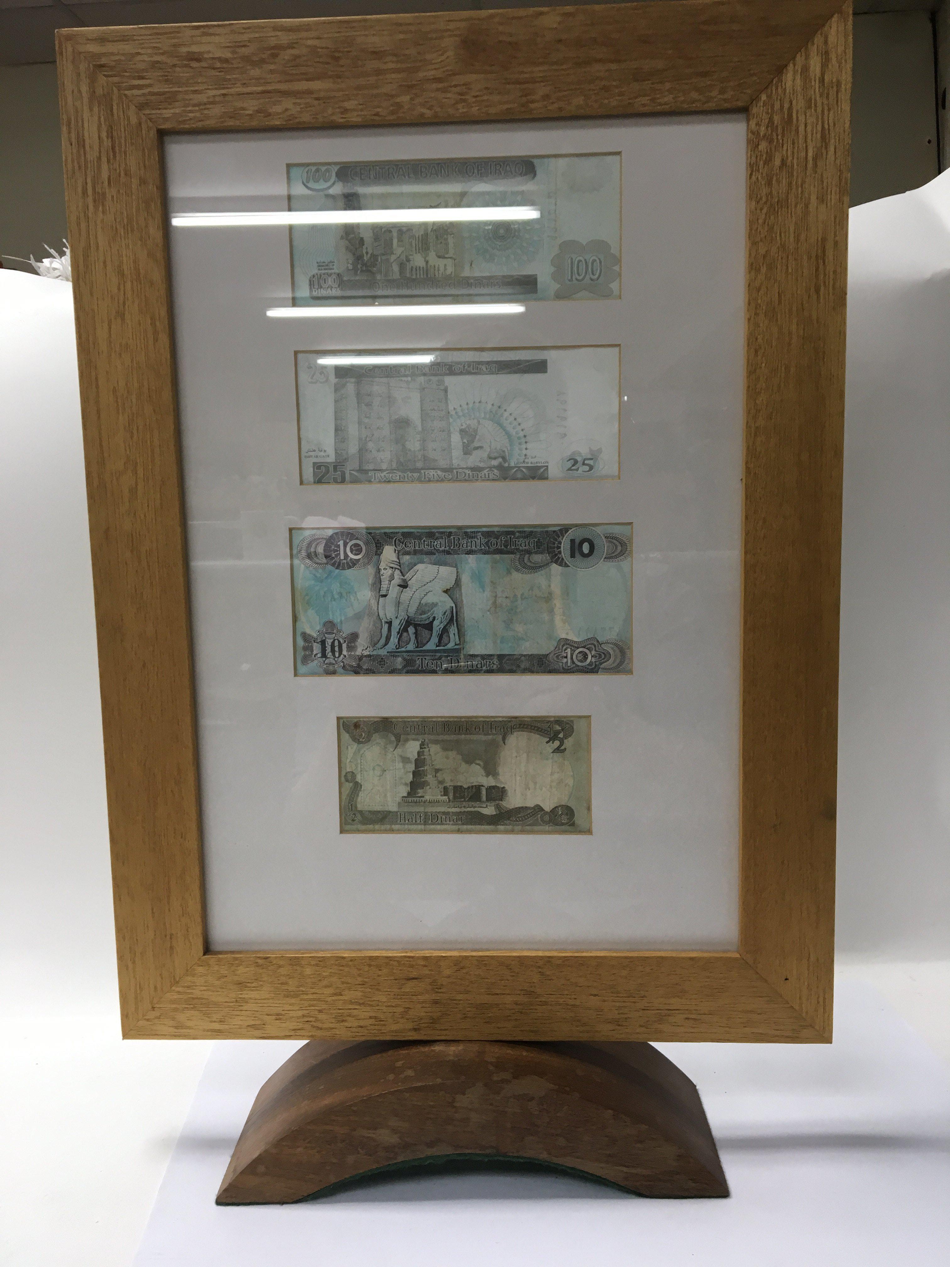 A collection of framed Iranian cash. - Image 2 of 2