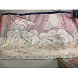 A large tapestry piece of cats, measuring approxim
