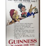 A rare Guinness poster Alice in wonderland, why wa