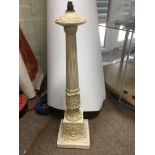 A plaster Corinthian column, approx height 54cm.