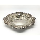 A small silver dish hallmarked for Birmingham, A C