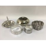 A collection of silver and silver plated items inc