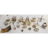 A small collection of Swarovski crystal gilt metal