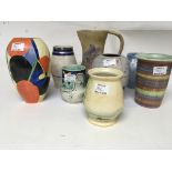 A collection of Redford art pottery and other Art