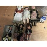 A collection of vintage dolls