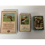 A collection of vintage playing cards Nuzoo party game, wild life card game and Animal Families (3)