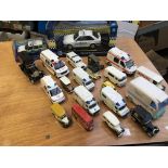 A collection of loose diecast vehicles also includ