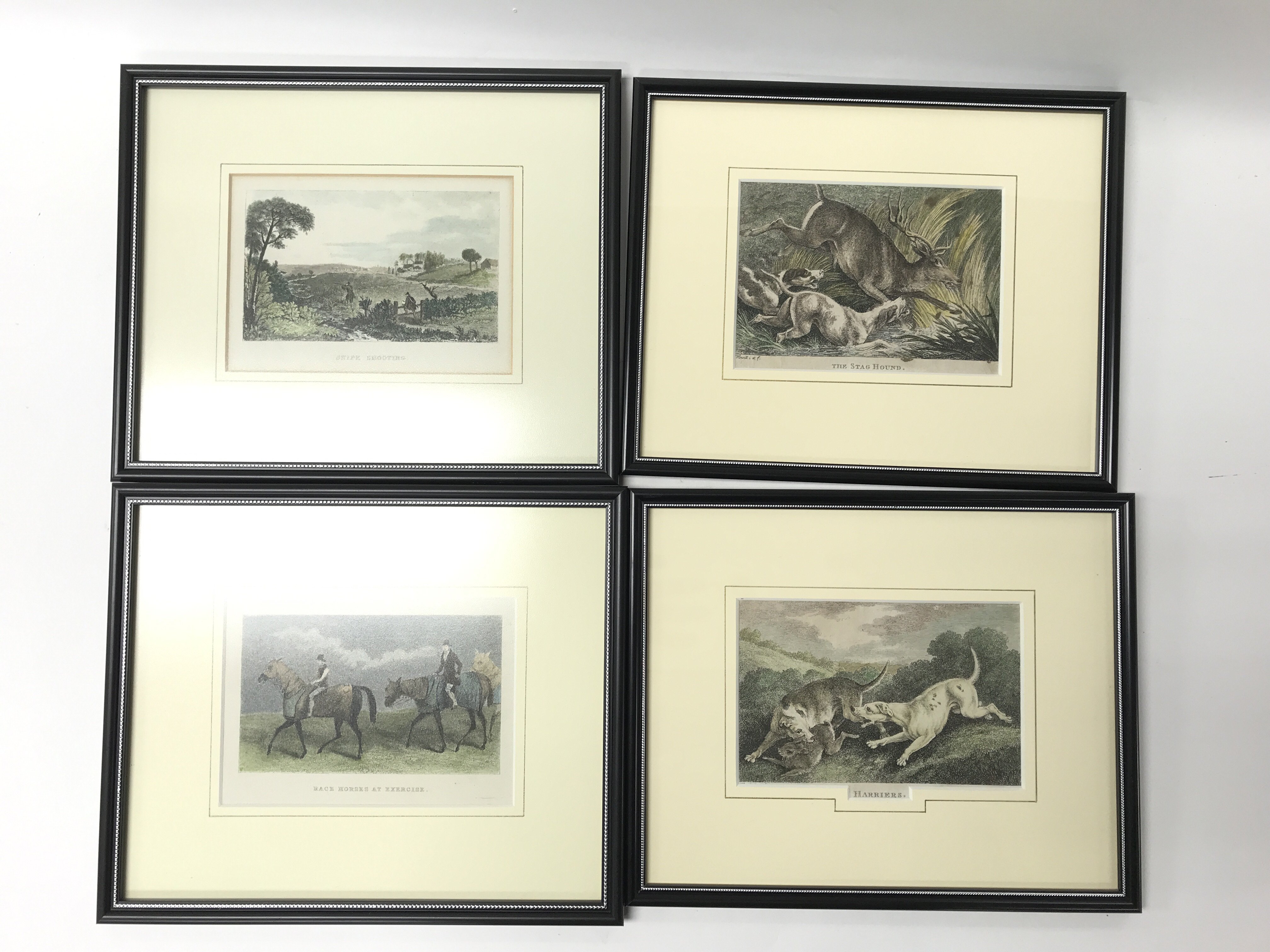 Nine framed vintage prints including a large equin - Image 3 of 3