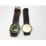 A gents boxed Longines wristwatch and a silver cas