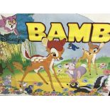 A large Walt Disney film Poster Bambi,