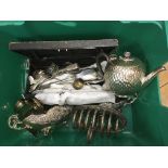A small quantity of silver plate and cutlery