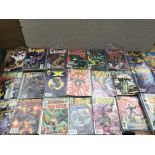 A collection of Marvel comics including axmen, Wol