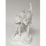 A Michael Sutty white glazed ceramic figure dipict