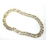 A gents large 9ct gold necklace, total weight appr