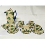 A Royal Doulton Art Deco Design coffee set. Decora