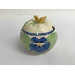 A Clarice cliff preserve jar gay day pattern 8 cm