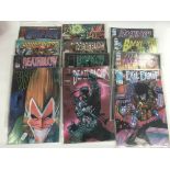 A collection of comics including Deathblow, Evil E
