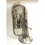 A large and impressive silver plated tuba (Class A