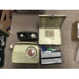 A group of 4 vintage radios to include a Bush exam